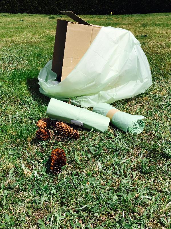 100 Housses doublure container biosourcés et compostables NFT 51-800 240 litres vert – HDCTVT-BG02/HC - Image 1