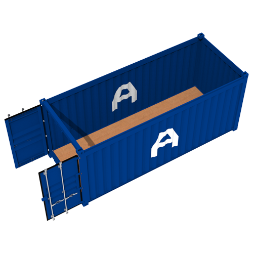 Container 20 pieds Open top – volume 35,84 m³, surface 13,84 m², structure en acier robuste - Image 1