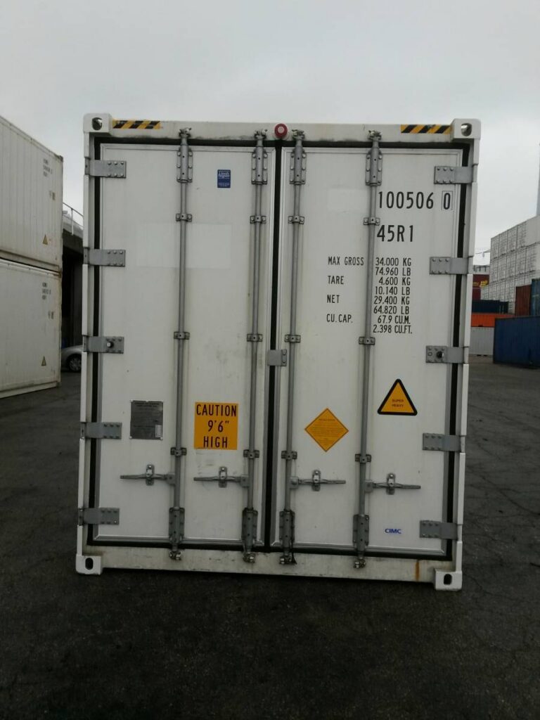 Container frigorifique Reefer 40 pieds High Cube – 68,2 m³ – 26,5 m² – bloc frigorifique Daikin, Thermoking ou Carrier - Image 1