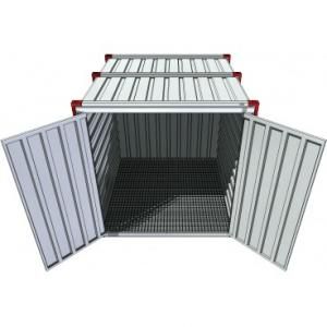 23820GA – Conteneur de stockage avec double porte, bac de rétention et caillebotis - Image 1