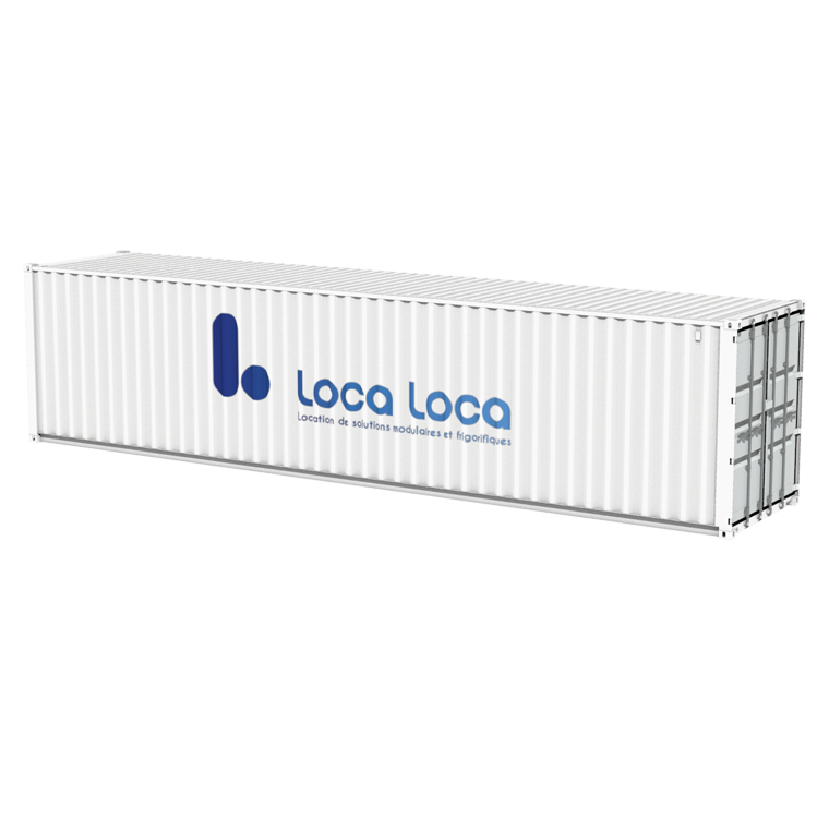 Container 40 pieds – Location – Volume 67,58 m³ – Surface 28,28 m² – High cube + 10% de volume - Image 1