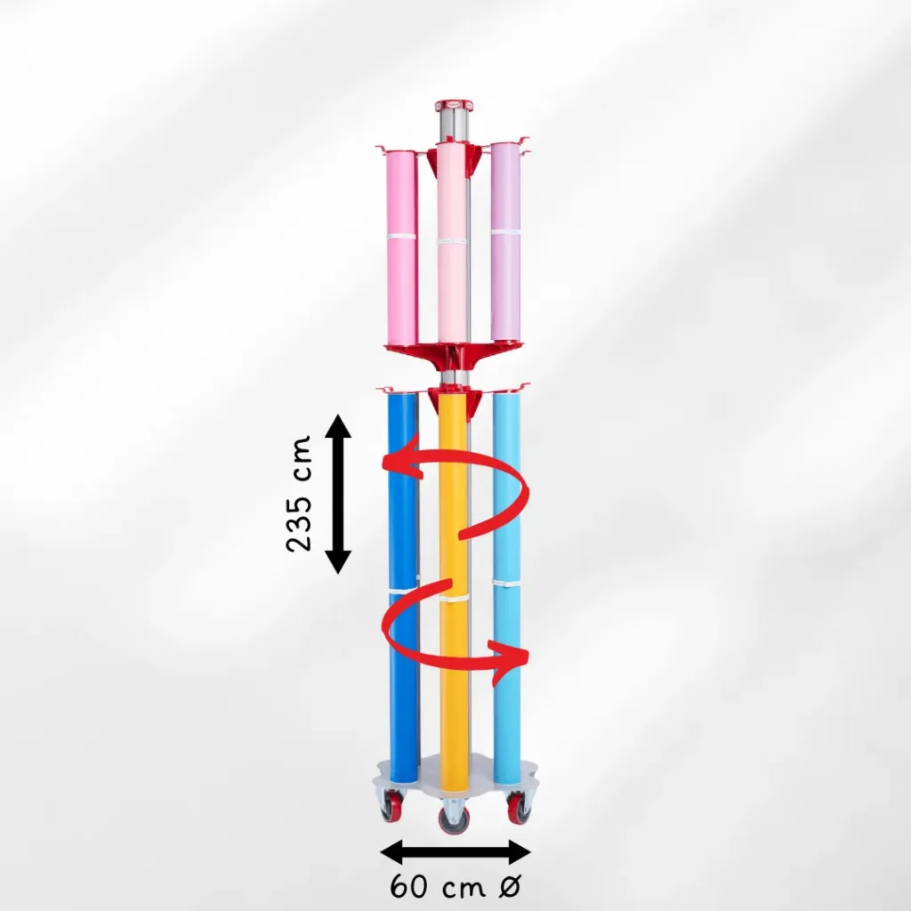 Grand Podium – Stockage fixe et rotatif pour 12 à 18 bobines grand format - Image 1