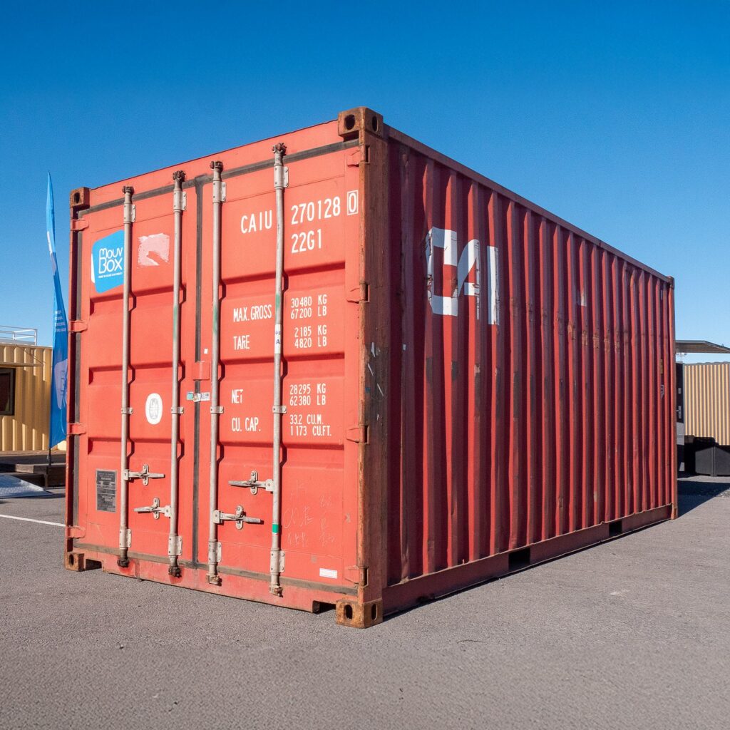 Container 20&prime; DRY occasion étanche – 33 m³, 14 m², dimensions extérieures 6.05×2.43×2.59m - Image 3