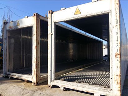 Chambre isotherme de 60 m² – containers 40 HC exfrigo – module fabriqué avec 2 containers Carrier 1