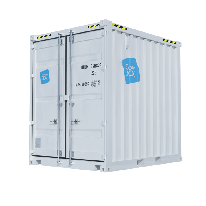 Container 10&prime; High Cube premier voyage – maritime, étanche, 18 m³, 7 m², acier Corten - Image 1