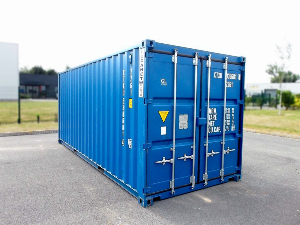 Container maritime 20&prime; – Locanet – 6.058m x 2.438m x 2.591m – Fermetures sécurisées - Image 1