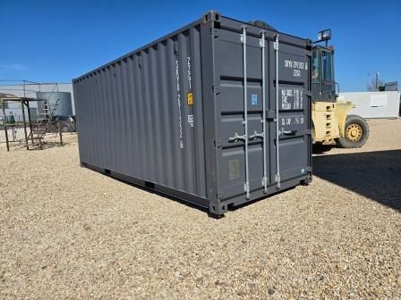 Container maritime 20 pieds – état neuf – gris anthracite – réf : W03002404001 – Dabert Citernes - Image 1