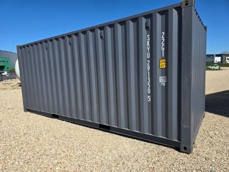 Container maritime 20 pieds neuf gris anthracite – Dabert Citernes – Ref : W03002404002 - Image 1