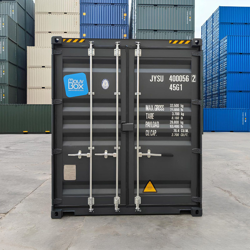 Container 40&prime; High Cube premier voyage – 76 m³, 29 m², 2,89 m de hauteur extérieure - Image 4