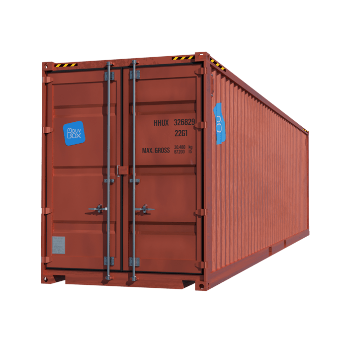 Container 40&prime; High Cube étanche occasion – 76 m³, 29 m², 30 cm de hauteur supplémentaire - Image 1