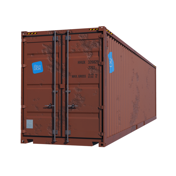 Container 40&prime; High Cube occasion non étanche – 76 m³, 29 m², 15% de volume supplémentaire - Image 1