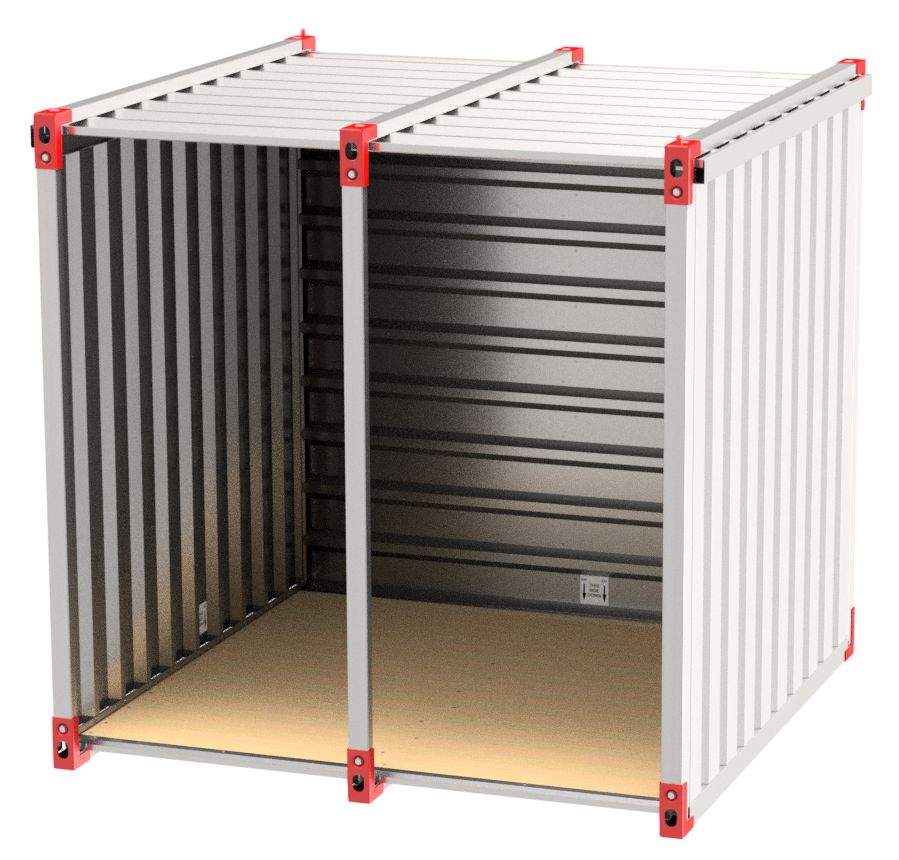 Container abri – 2.25m à 6m de long – Plancher en épicéa 35mm – Charge utile 500kg/m² - Image 1