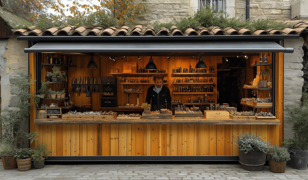 Container ARTISAN – Transformable, Modulable et Écoresponsable pour les créations d&rsquo;artisans locaux- Duneloft - Image 1