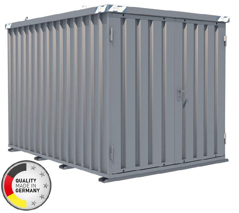 CONTAINER CHANTIER – CONTENEUR DE STOCKAGE 3M – BUNGALOW GALVANISÉ DÉMONTABLE – MADE IN GERMANY 1