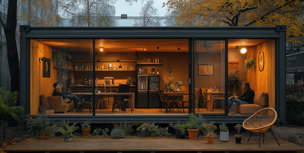 Container Coworking Duneloft – Environnement professionnel flexible et écoresponsable – 20 pieds, modulable et mobile- Duneloft - Image 1