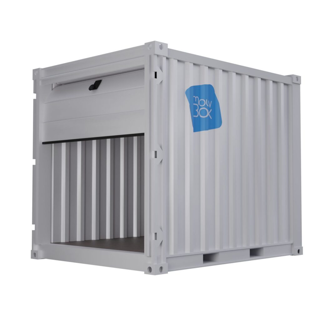 Container de stockage 10 pieds à porte sectionnelle – Compact, robuste et pratique 1