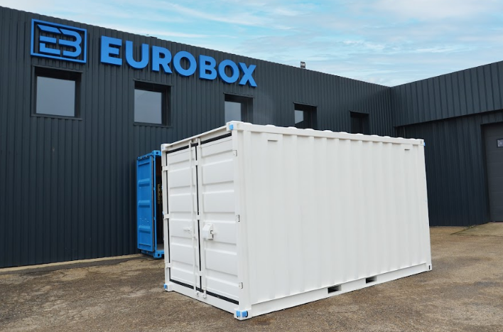 Container de stockage 15 pieds – Gris foncé – Structure en acier robuste – Eurobox - Image 1