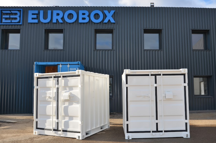 Container de stockage 6 pieds en a cier robuste et finition étanche – Gris – Eurobox - Image 1