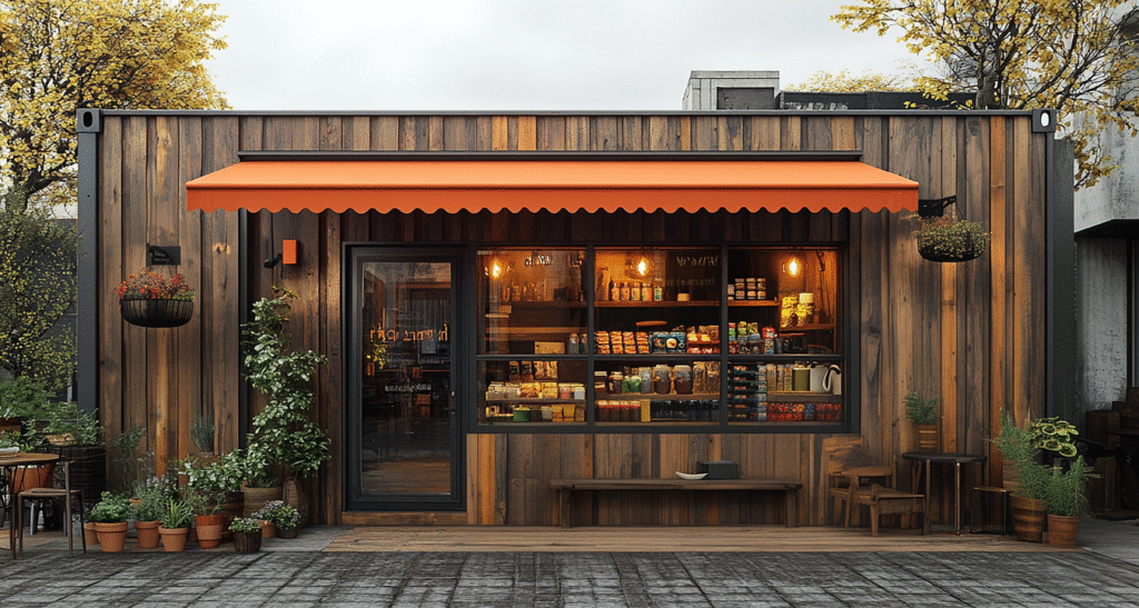 Container épicerie aménagé – point de vente flexible, écoresponsable et rapide à installer- Duneloft 1
