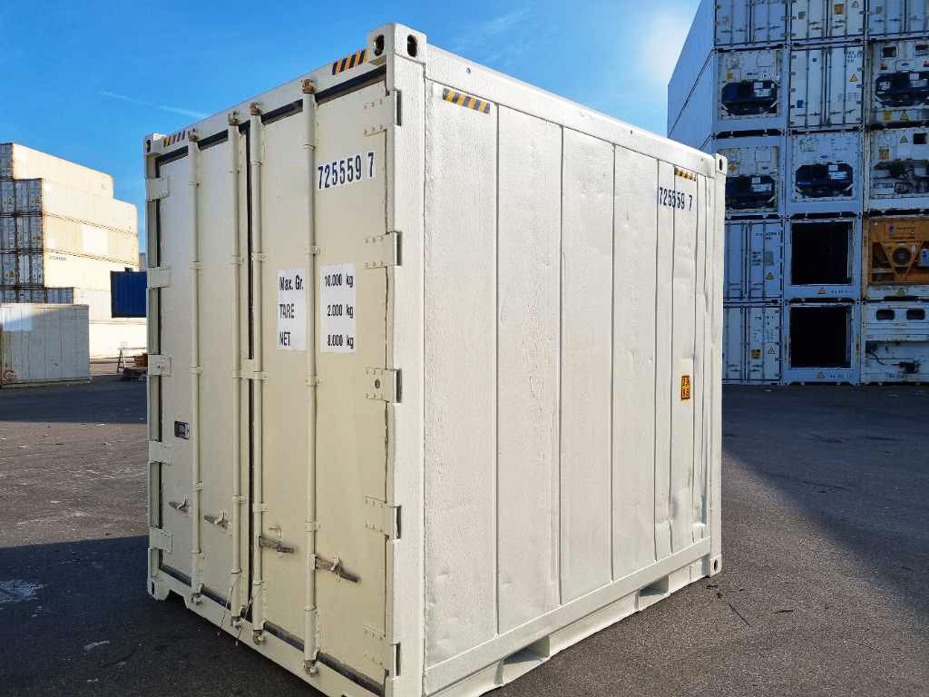 Container frigorifique 10 pieds – Reefer blanc Eurobox – Température contrôlée -25 °C à +25 °C - Image 1