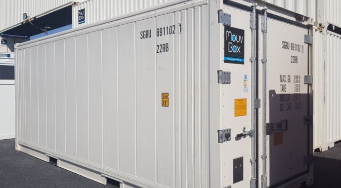 Container frigorifique Reefer 20&prime; – Isolation optimale – Dimensions 6m x 2,4m x 2,6m - Image 1