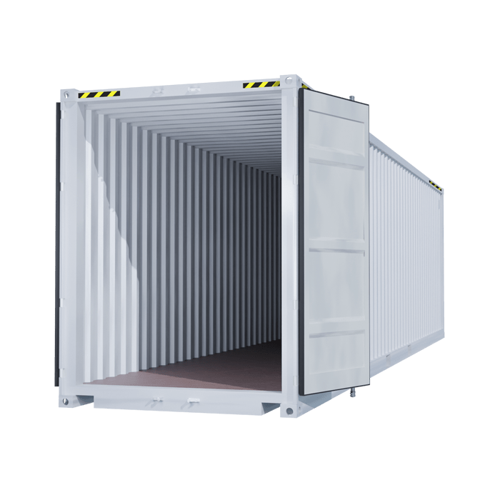 Container 40&prime; High Cube premier voyage – 76 m³, 29 m², 2,89 m de hauteur extérieure - Image 2