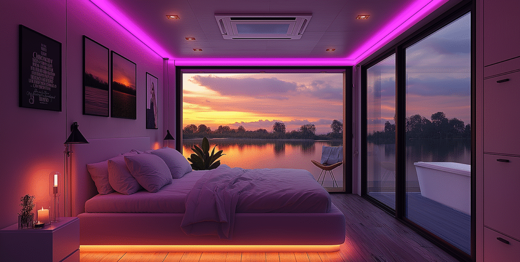 Container Love Room pour une atmosphère romantique et accueillante dédiée aux couples- Duneloft 1