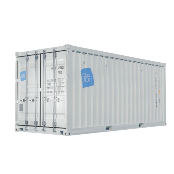 Container maritime 20 pieds DRY – Premier voyage avec coins ISO et passages de fourches - Image 1