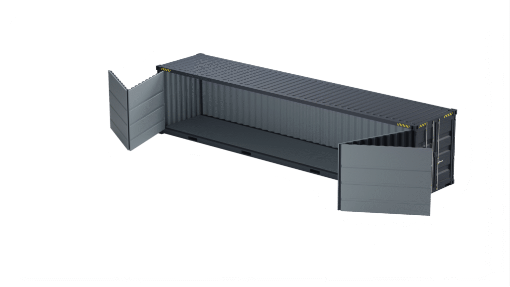 Container maritime 40 pieds openside – neuf et d&rsquo;occasion pour stockage flexible, adaptable et économique – Eurobox - Image 1