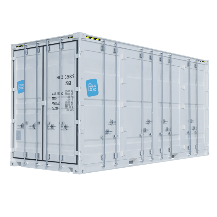 Container Open Side 20&prime; High Cube – 28 m³, 14 m², ouverture latérale, acier Corten, premier voyage - Image 2