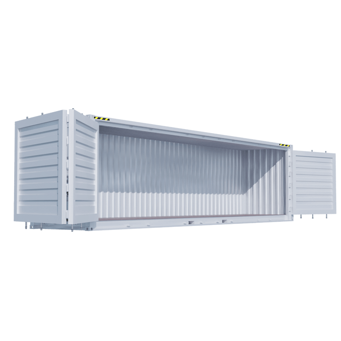 Container Open Side 40&prime; High Cube premier voyage – 76 m³ – 29 m² – ouverture latérale complète - Image 1
