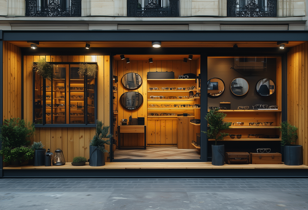 Container opticien aménagé Duneloft – modulaire, écoresponsable, transportable et conçu pour les professionnels de l&rsquo;optique- Duneloft - Image 1