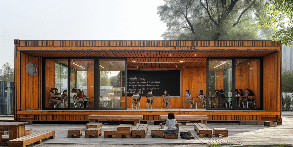 Container Salle de Classe : un espace d&rsquo;apprentissage flexible, moderne, mobile et écoresponsable pour les établissements scolaires et les centres de formation- Duneloft 1