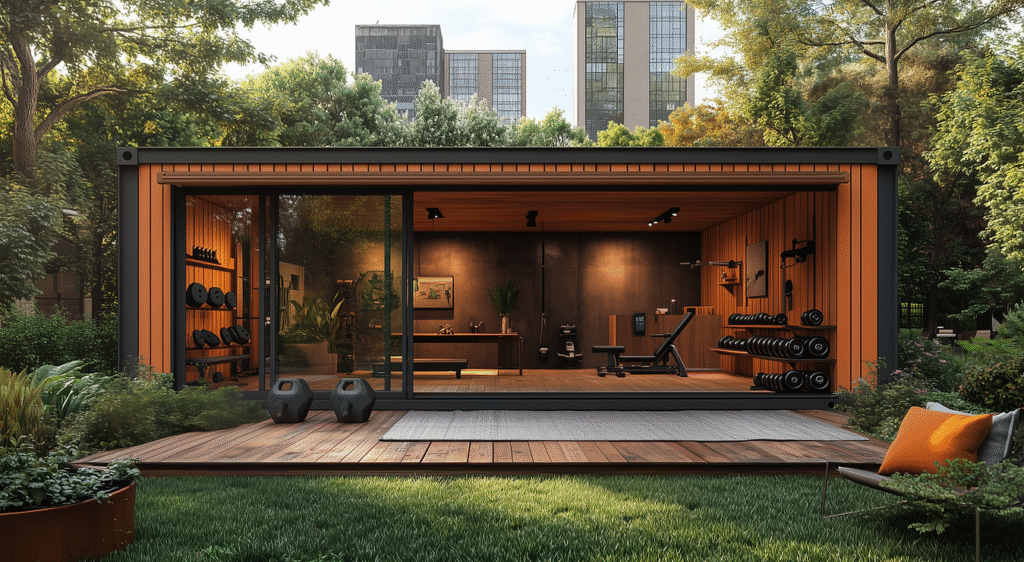 Container Salle de Sport : Un espace de fitness mobile, moderne et durable idéal pour les zones urbaines, les événements sportifs- Duneloft - Image 1