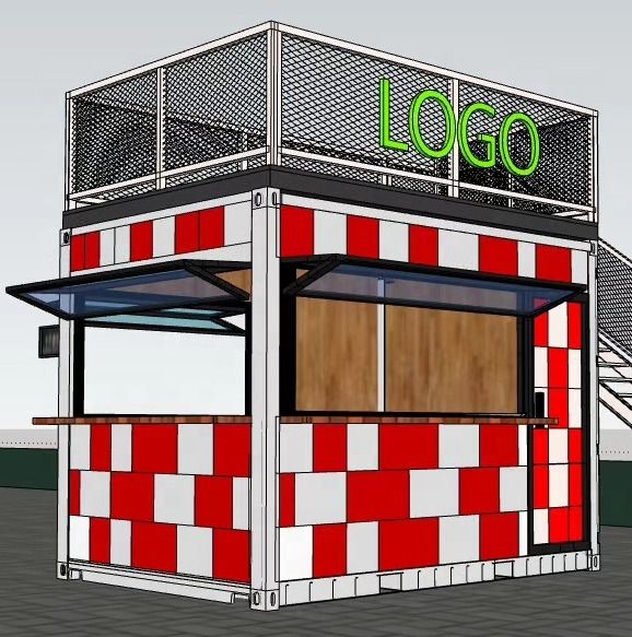 Container snack 10 pieds type ISK8 – maritime certifié type A – 10 pieds HC modifié 1