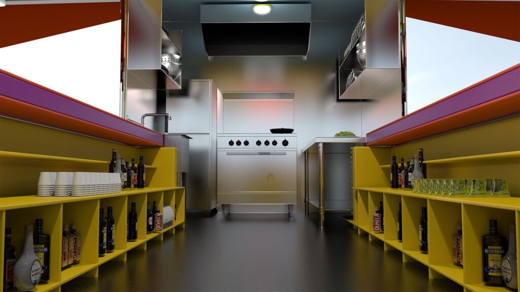 Container snack caffee ISK4 – mini restaurant ou snack mobile/fixe – 10 pieds standard - Image 1