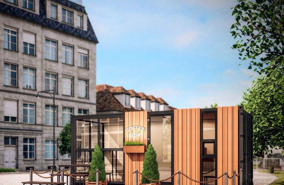 Container snack coffee ISK14 – 20 pieds HC modifié avec aménagement personnalisé - Image 1