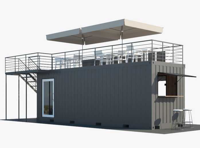 Container snack aménagé luxe 30 pieds type ISK7 – Module certifié type A avec aménagements personnalisés 1