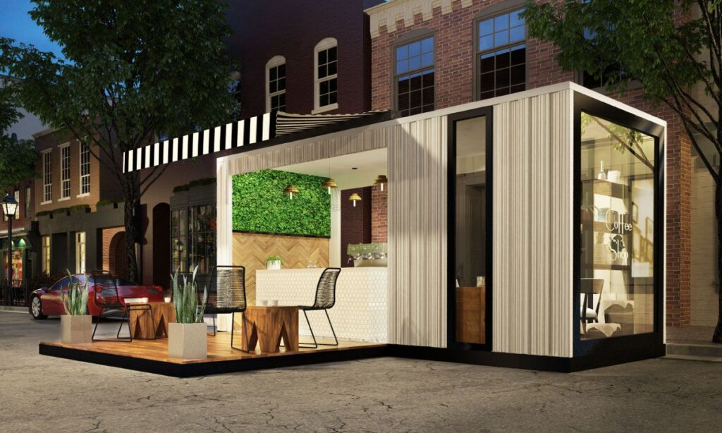 Container snack restaurant 20 pieds luxe ISK14 – Aménagement HC modifié - Image 1