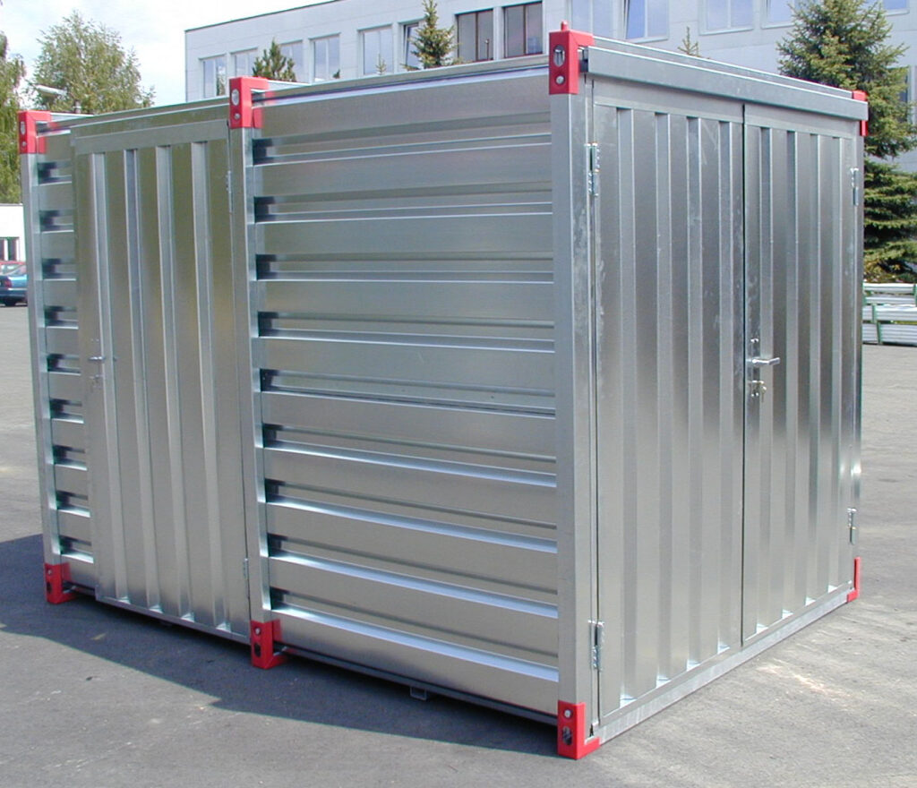 Container standard porte double battants – démontable en acier galvanisé – 2 à 6 mètres - Image 1