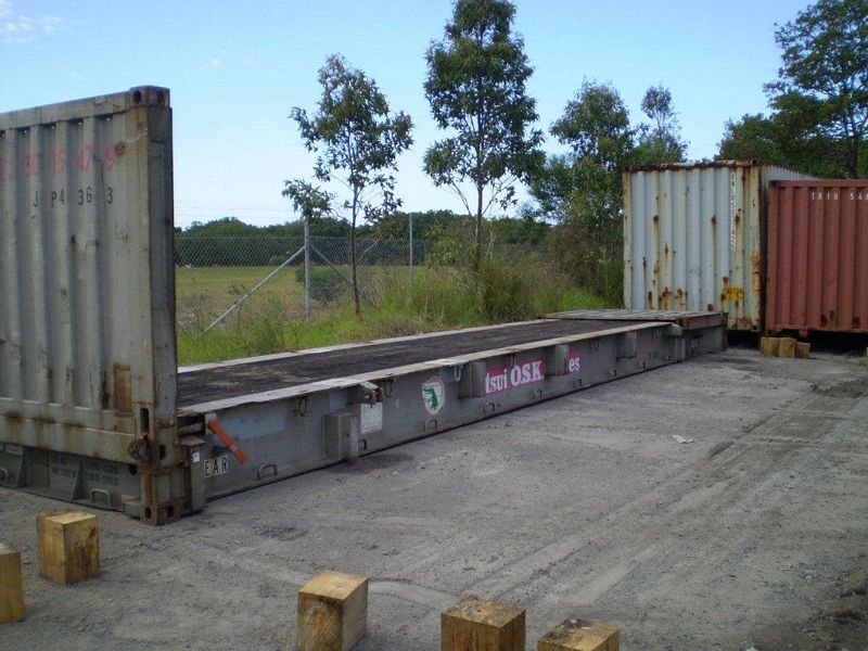 Container maritime – Flat Collapsible 40 pieds d&rsquo;occasion en bon état révisé - Image 1