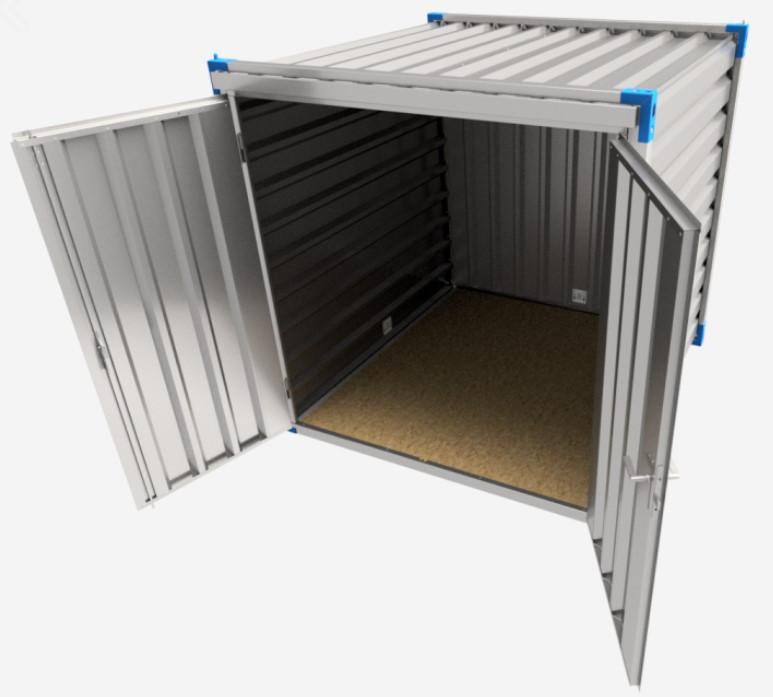 CONTENEUR DE STOCKAGE DÉMONTABLE 2,23M – ACIER GALVANISÉ – PLANCHER OSB 25MM – CONTAINER DE CHANTIER – BUNGALOW - Image 1