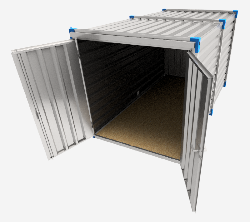 CONTENEUR DE STOCKAGE DÉMONTABLE 4M – ACIER GALVANISÉ – PLANCHER OSB 25MM – CONTAINER DE CHANTIER – BUNGALOW - Image 1