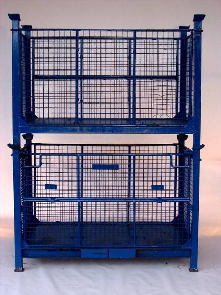 Conteneur grillagé en acier galvanisé – stockage de pièces volumineuses et en vrac - Image 1