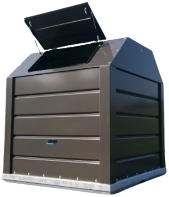 Conteneur Modèle C – volumes de 1,5 m3 à 4,6 m3, acier galvanisé, isolation acoustique pour verre - Image 1