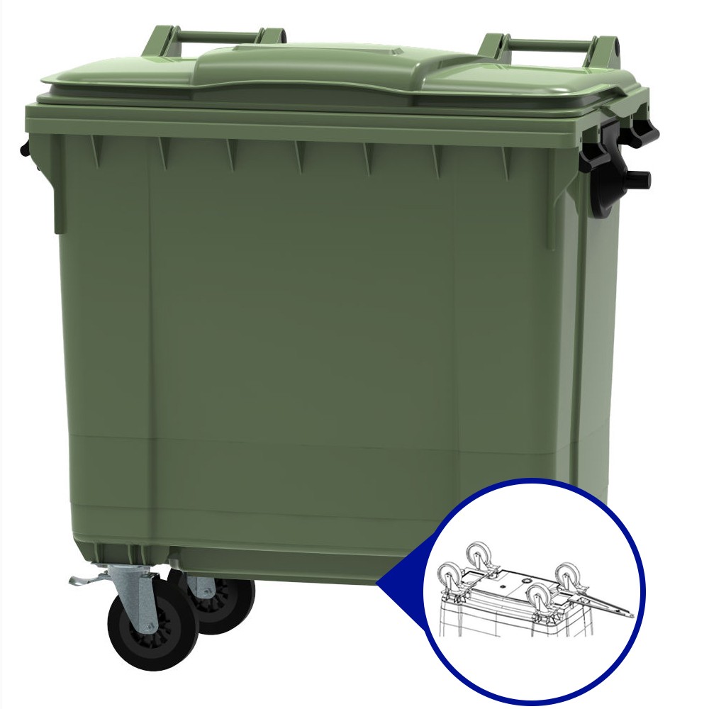 Conteneur à galets d&rsquo;accumulation en acier, avec maillon raccord 1