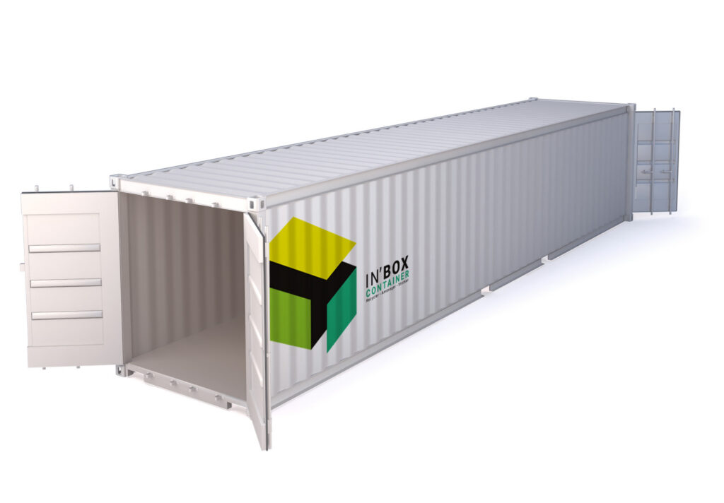 Conteneur 40 pieds Dry Double Door – 28,172 m² – 67,40 m³ – 24 palettes – acier CORTEN – double accès - Image 1