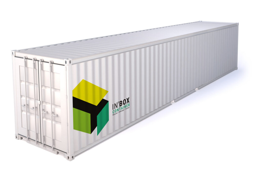 Conteneur 45 pieds Dry High Cube Pallet Wide – 33 palettes, 33.05 m², 89 m³, acier CORTEN, stockage standard - Image 1