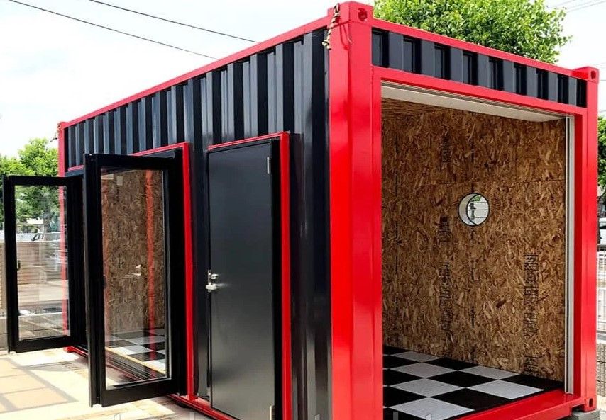 Mini restaurant café 20 pieds type 7 – container maritime certifié type A – 20 pieds HC modifié - Image 1