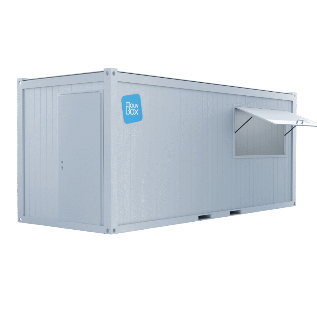 Bâtiment modulaire Snack Box 20 pieds version Authentique – 33 m³ – 14 m² – Structure en acier - Image 1